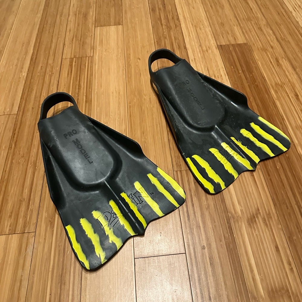 Black and Yellow Swim Fins
